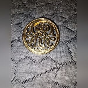 Chanel Goldtone Brooch 2"